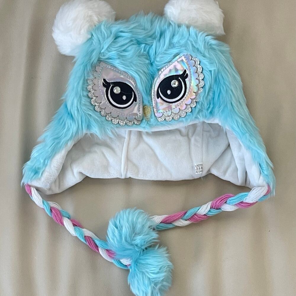 Owl Hat for Kids l Hat Animal Head Plush Winter Childrens Hat with Earflap